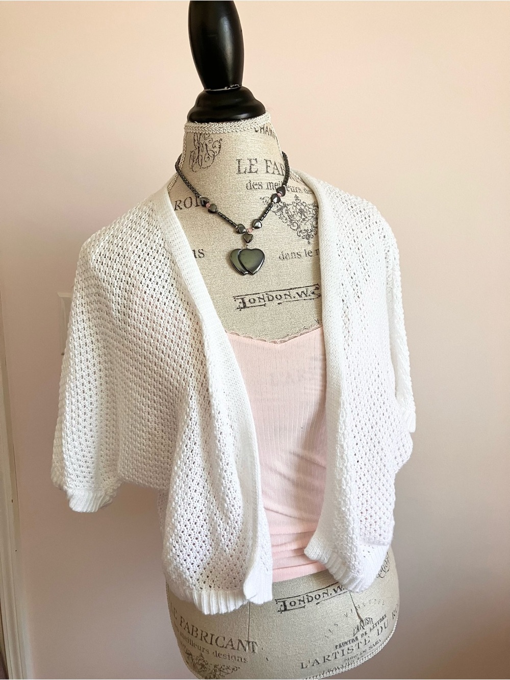 Croft & Barrow White Open Cardigan